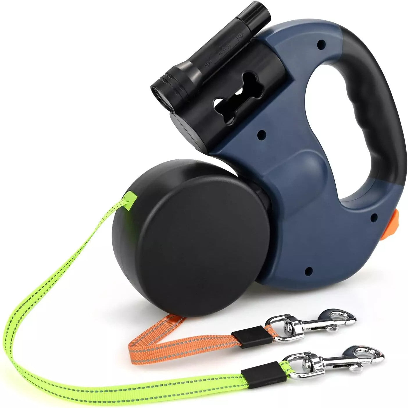 Retractable Lead Leash Double Dual Doggie 2 Dog 50 Pounds For Pet