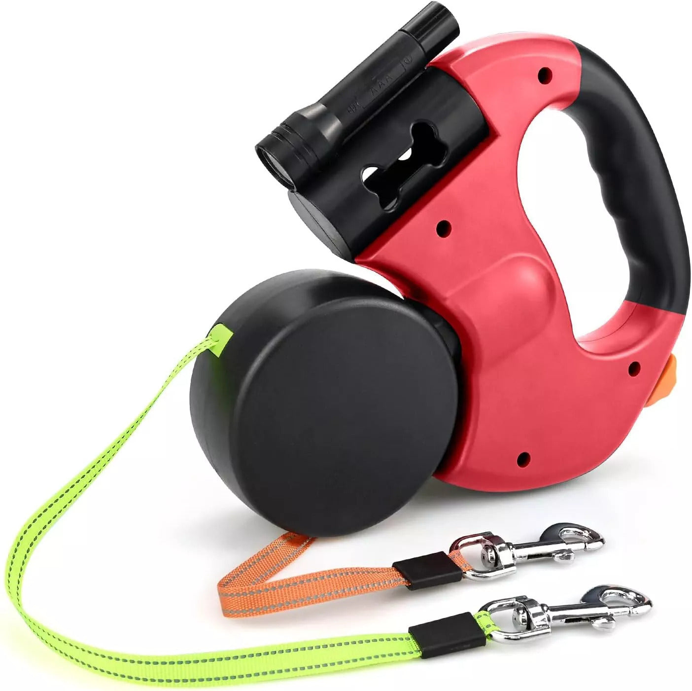 Retractable Lead Leash Double Dual Doggie 2 Dog 50 Pounds For Pet