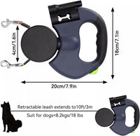 Retractable Lead Leash Double  Dual Doggie 2 Dog 50 Pounds For Pet