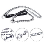 1PCS 1.2m Metal Chain Dog Lead Pet Puppy Leash Long Heavy Duty Anti-Chew Control